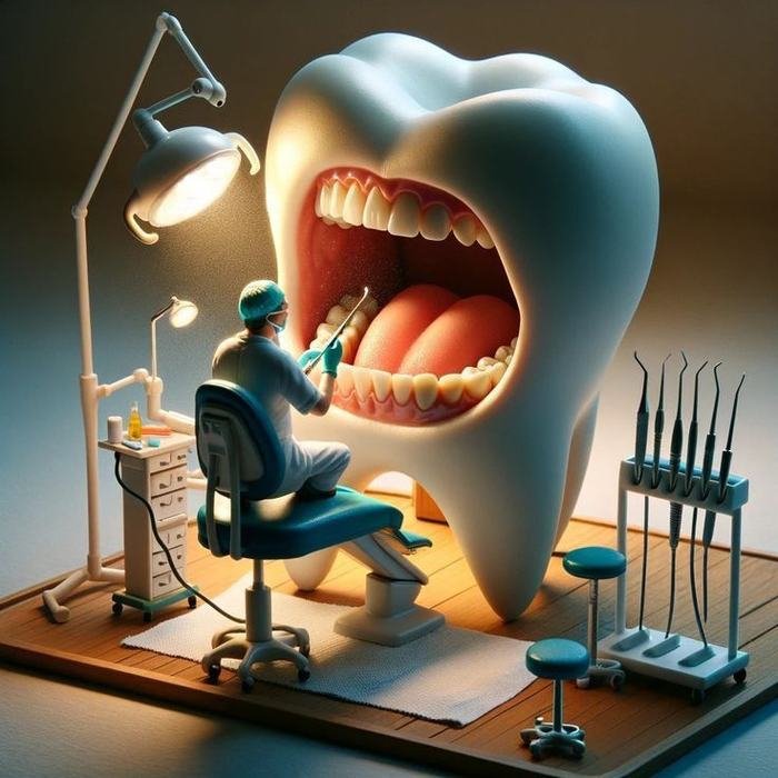 Dental care 3D illustration