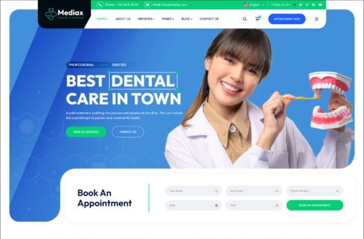 BrightCare Dental website design
