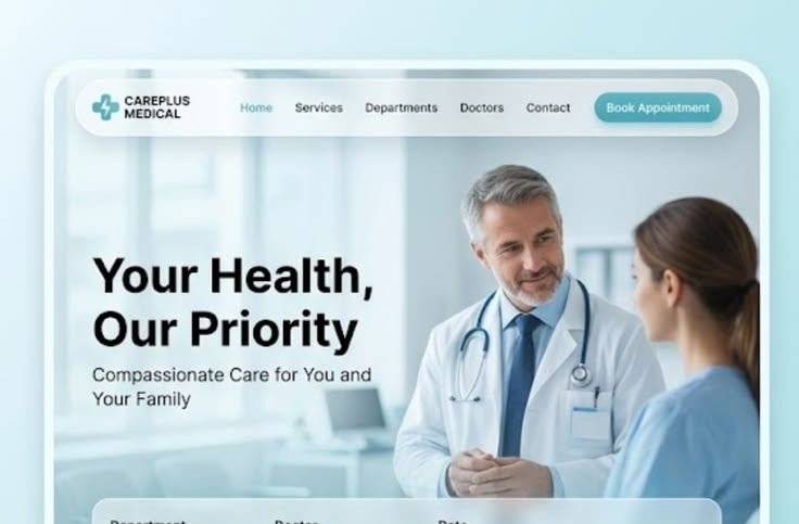 PrimeCare Medical Clinic website design