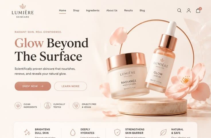 Glow Aesthetica Med Spa website design