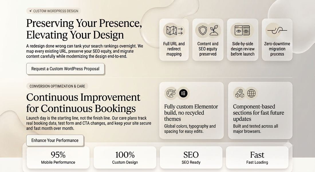 Custom WordPress Design showcase